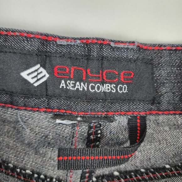 Enyce Sean Combs Jeans Mens 34x32 Black Vintage Hip Hop Y2K Dark Wash Denim - Picture 4 of 10